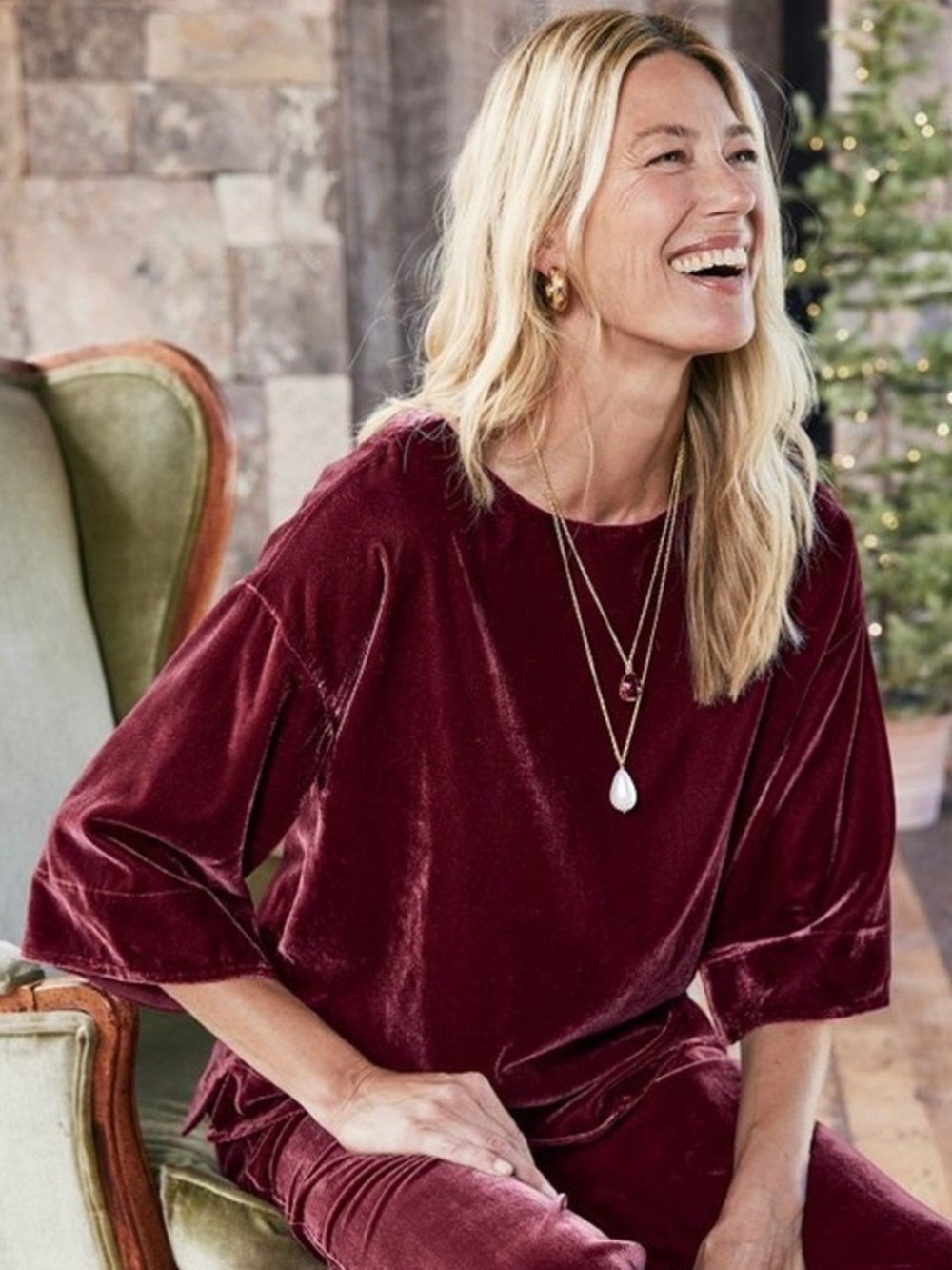 NWT - Soft Surroundings Aria Velvet Boxy Relaxed Fit Top